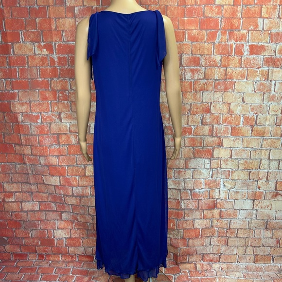 California Concepts Vintage 90’s Chiffon Tie Shoulder Maxi Dress - Picture 5 of 7